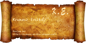 Knausz Enikő névjegykártya
