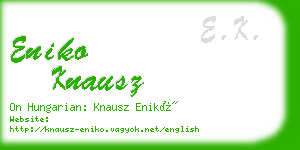 eniko knausz business card